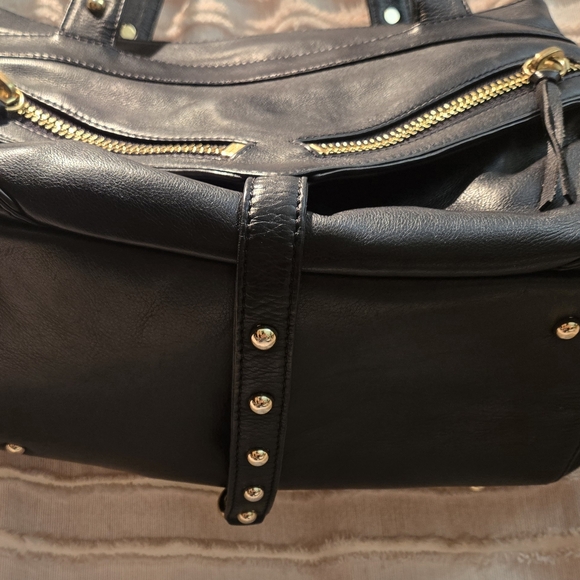 Botkier Black Leather Purse with Gold Hardware - Picture 4 of 7